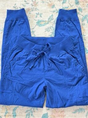 BUTTERSOFT: Royal Blue Drawstring Cargo Joggers Scrub Pants